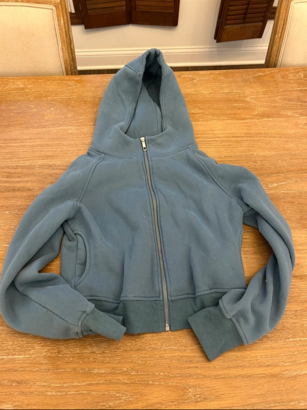Amazon Women’s Slate Blue Full-Zip Hooded Jacket
